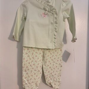 First Impressions Mint Floral 2 pice Set